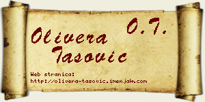 Olivera Tašović vizit kartica